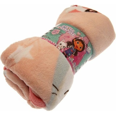 Curepink Gabby's Dollhouse Gabby And Pandy Paws fleece deka