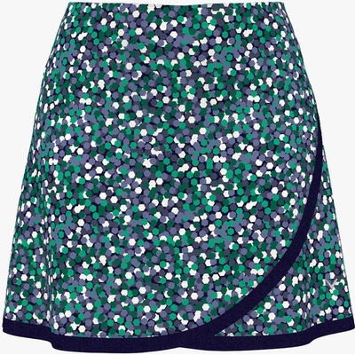 Callaway W sukně 17" Hexagon Geo Faux Wrap Skort modro zelená