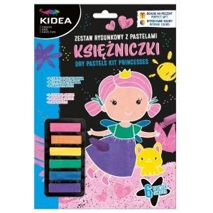 DERFORM Drawing set with pastels Ksiezniczki KIDEA