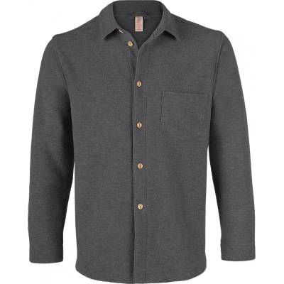 Engel Мъжка риза с копчета Engel L/S Shirt - Lavagrau Melange - размер 54/56 (EU) (033-1723-0212)