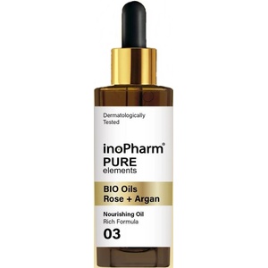 inoPharm Серум за лице и шия, масла от роза и арган, 30 ml
