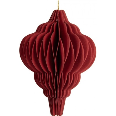 Červená vánoční ozdoba z papíru Harmonic III 10 cm