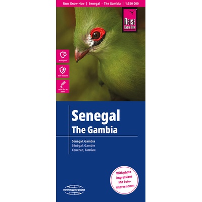 mapa Senegal,Gambia 1:550 t. voděodolná