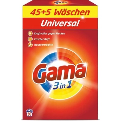 Vizir Gama 3v1 Univerzální prací prášek se svěží vůní 50 PD