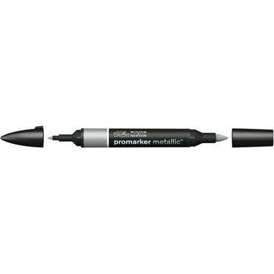 Popisovač Winsor & Newton Promarker Metallic - Stříbro