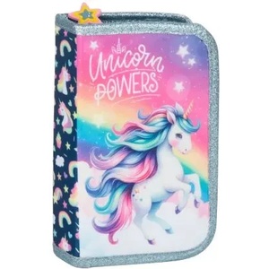  Unicorn 16 ученически несесер с 1 цип, ПЪЛЕН