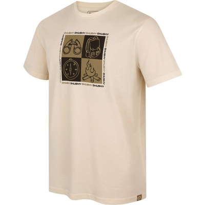 Husky pánske bavlnené tričko Tee Square beige