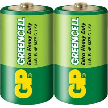 GP Batteries Цинк карбонова батерия GP 14G-S2 Greencell, R14, 2 бр. в опаковка / Shrink, 1.5V (GP-BM-14G-S2)