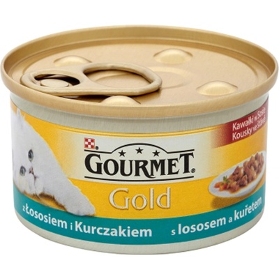 Gourmet Gold Cat Losos a kuracie kúsky 85 g