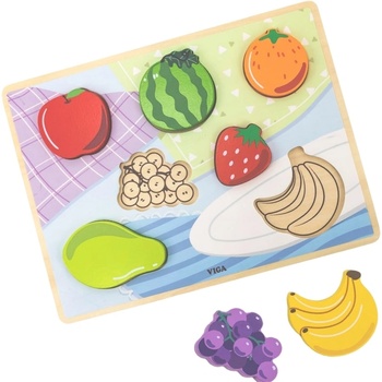 Viga Toys Релефен пъзел Viga Toys - Плодове (44704)