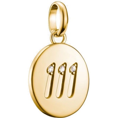 Thomas Sabo connect přívěsek charm Angel number 111 with stones gold-plated CC1248 414 14