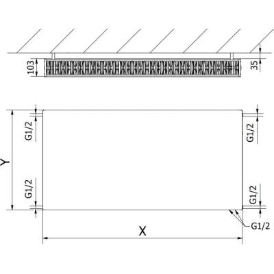 Mexen Flat CVF22 W622F-050-050-00 500 mm x 500 mm