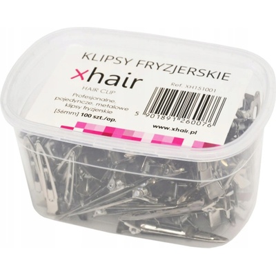 Sponky do vlasů xhair 100 ks stříbrné