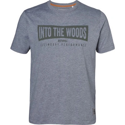STIHL tričko WOOD šedé
