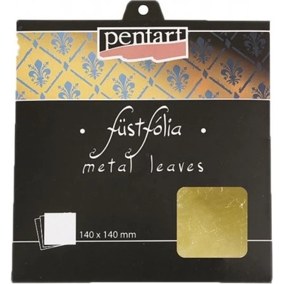 Pentart Metalické plátky PENTART 140 x 140 mm 5 listů ZLATÁ