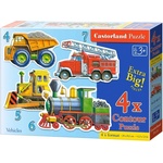 Castorland Пъзел Castorland 4 в 1 - Строителна техника (B-04256-2) - ozone