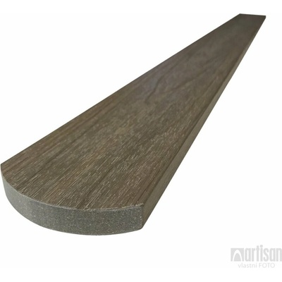 WPC dřevoplastové plotovky Dřevoplus Profi půlkulaté15x80x1800 - Teak