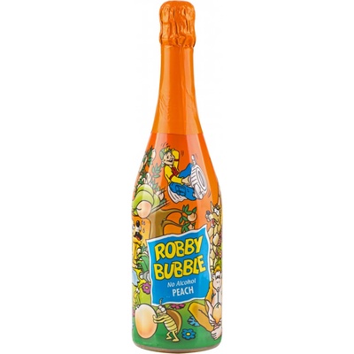 Robby Bubble Broskev dětský šumivý nápoj 0,75 l