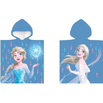 BrandMac dětské pončo FROZEN ELSA bavlna modré 50 x 100 cm