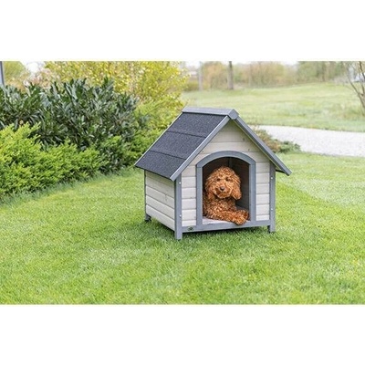 Natura bouda pro psa se sedlovou střechou M 77 x 82 x 88 cm šedá