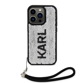 Image 1 of KARL LAGERFELD Гръб Karl Lagerfeld Sequins Reversible Case за iPhone 14 Pro - Черен/Сребрист