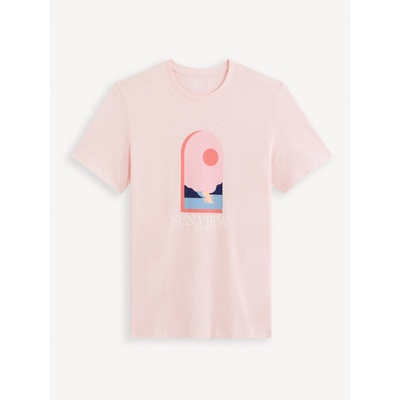 Celio Памучна тениска Джеберак Celio Celio | Rozov | МЪЖЕ | XXL