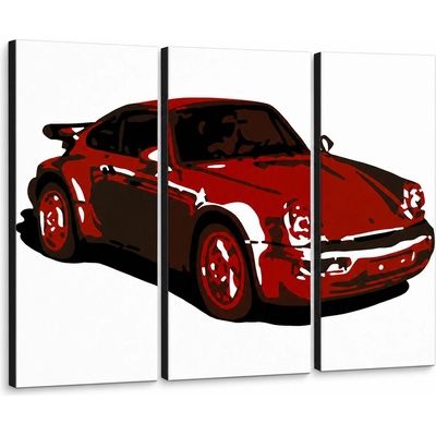 Ručne maľovaný POP Art obraz PORSCHE 911 - 90x60 cm