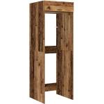 vidaXL Шкаф за пералня със съхранение Старо дърво 67, 5 x 68 x 200 см (3422790)