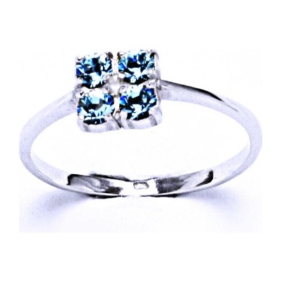 Čištín Stříbrný s krystalem Swarovski Akvamarin T 1324