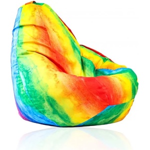 Pufrelax Калъф за пуф круша, 160л. , Nirvana Light - Rainbow Watercolour, (Не съдържа пълнеж), водоустойчив, принт