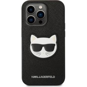 KARL LAGERFELD Калъф Karl Lagerfeld - Saffiano Choupette Head, iPhone 14 Pro, черен (3666339076979)