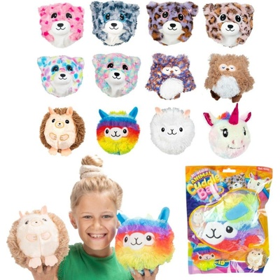 Teddies Loptička zvieratko nafukovací plyš 15cm mix druhov