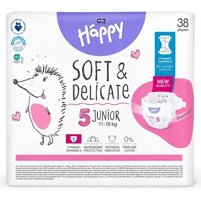 Bella Happy Soft & Delicate 5 11-18 kg 38 ks