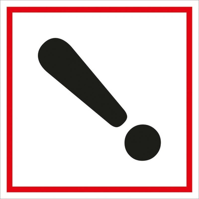 Walteco Symbol GHS 07 – DRÁŽDIVÉ 100x100mm, samolepka Množstvo: 1 ks , 20138