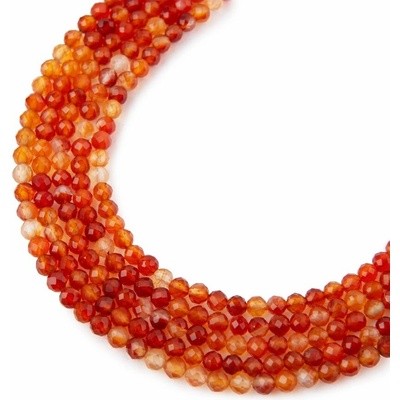 Koráliky z minerálu Karneol 2mm brúsené - 18 cm