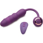 Inmi Thru Thumper Thrusting Silicone Vibrator with Remote Purple