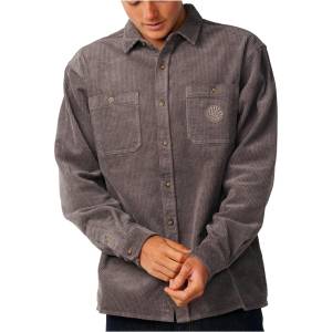 Rip Curl Мъжка риза с копчета Rip Curl Premium Surf Cord L/S Shirt - Deep Mushroom - размер XL (033-3085-0414)