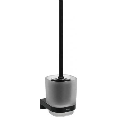 Ravak Chrome WC štětka nástěnná s držákem sklo matná černá X07P1384
