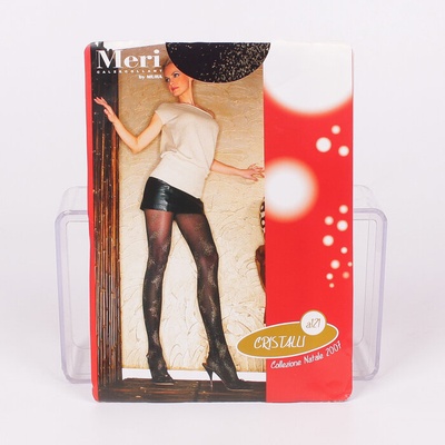 Стилен дамски чорапогащник в черен цвят със златисти кристали - 50 Den