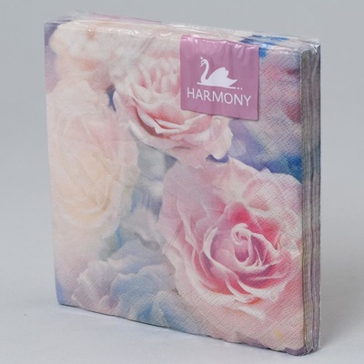 HARMONY 193F33-3 servítky POTL. /3vr/20ks GENTLE ROSES 33x33cm