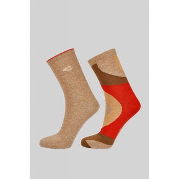 Camel Active ponožky WOMEN COCKS SWIRL 2ER hnedá