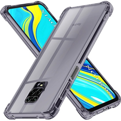 Techsuit Калъф за Xiaomi Redmi Note 9S / Note 9 Pro / Note 9 Pro Max - Techsuit - Удароустойчив Clear Silicone - Опушено Черен