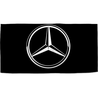 Sablio Ručník s potiskem Logo 2 Černá 50 x 100 cm