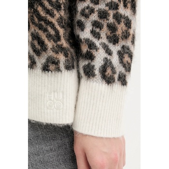 HUGO BOSS Пуловер с вълна hugo в бежово 50548255 (50548255)