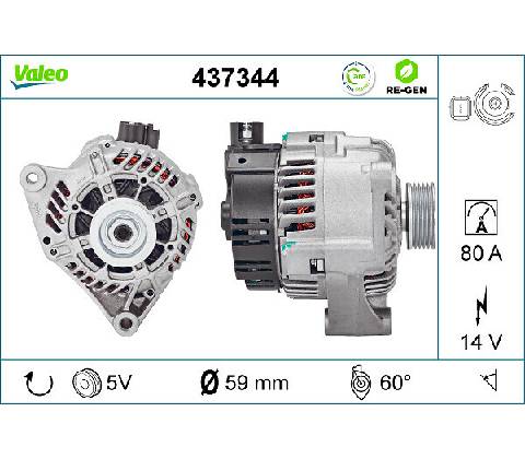 Alternátor VALEO 437344