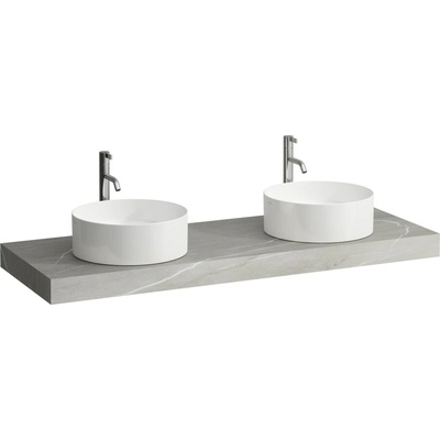 Laufen Umyvadlová deska 1400 s výřezem vlevo a vpravo 80 mm H4191391517701 – Zboží Dáma