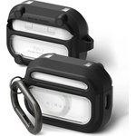 ESR Хибриден удароустойчив кейс с карабинер съвместим с MagSafe за Apple AirPods Pro 3 - Ringke UX Magnetic Case (черен-прозразен) (KF2365772)