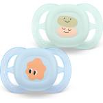 Philips Залъгалки Philips Avent Ultra Start 0-2м пастелни декор усмивка/очички, момче (Ultra Start)