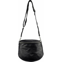 DIANA dámska crossbody koženková kabelka Čierna