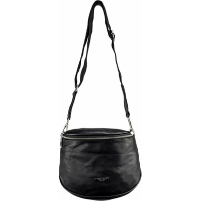 DIANA dámska crossbody koženková kabelka Čierna
